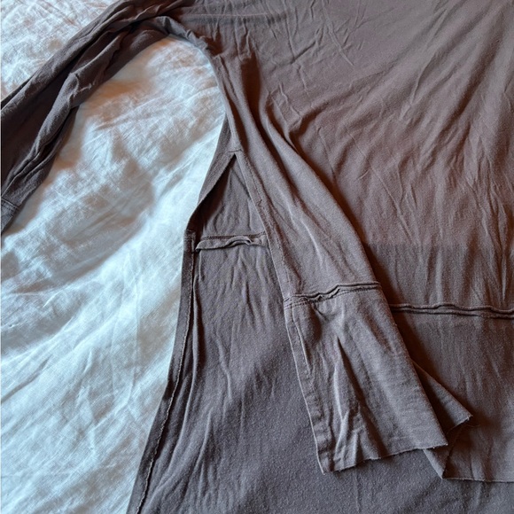 Free People Grey/Brown Ling Sleeve Blouse - Picture 8 of 8